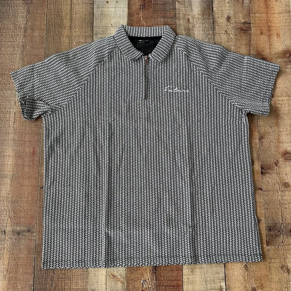 Asos oversized short sleeve textured polo shirt in gray with chest embroidery -X